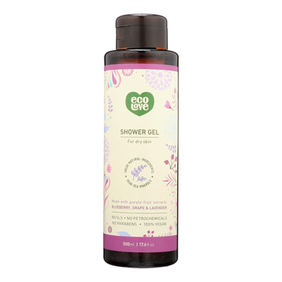 Ecolove - Shower Gel Purple Fruit - 1 Each - 17.6 Fz - Orca Market