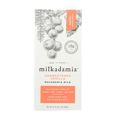 Milkadamia Macadamia Milk With Unsweetened Vanilla - Case Of 6 - 32 Fz - Orca Market