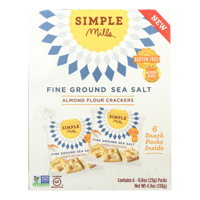 Simple Mills Fine Ground Sea Salt Almond Flour Crackers - Case Of 6 - 4.9 Oz - Orca Market