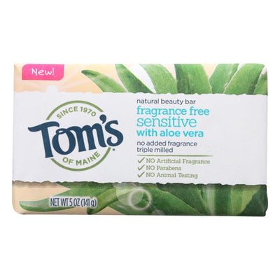 Tom's Of Maine - Beauty Bar Sensitive Fat Free - Case Of 6 - 5 Oz - Orca Market