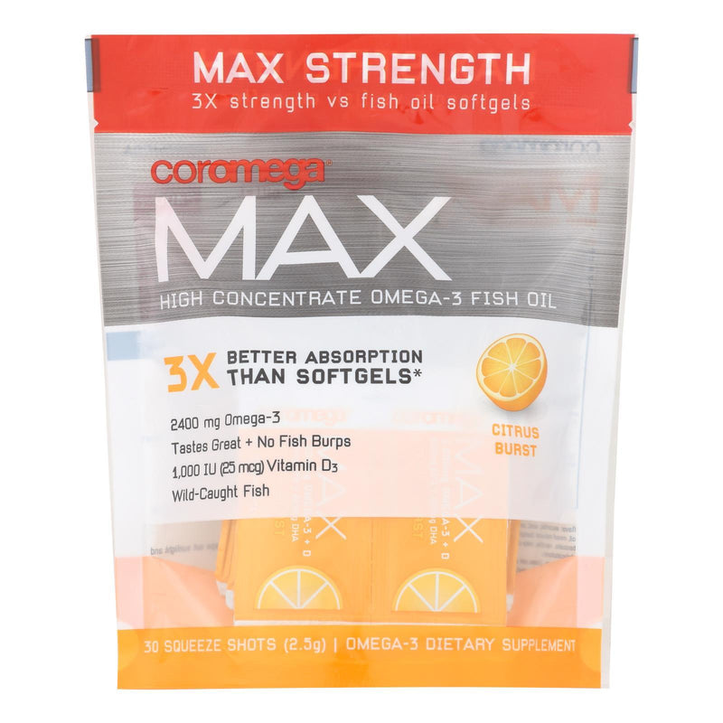 The Coromega Company - Max Omega 3 Citrus Burst - 1 Each - 30 Ct - Orca Market