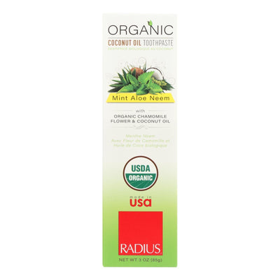 Radius Whitening Mint Aloe Neem Toothpaste - 1 Each - 3 Oz - Orca Market