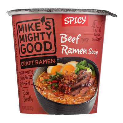 Mike's Mighty Good Spicy Beef Ramen Soup - Case Of 6 - 1.8 Oz - Orca Market