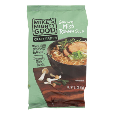 Mike's Mighty Good Savory Miso Ramen Soup - Case Of 7 - 2.1 Oz - Orca Market