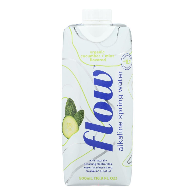 Flow - Sprg Water Alka Cuc Mint - Case Of 12 - 500 Ml - Orca Market