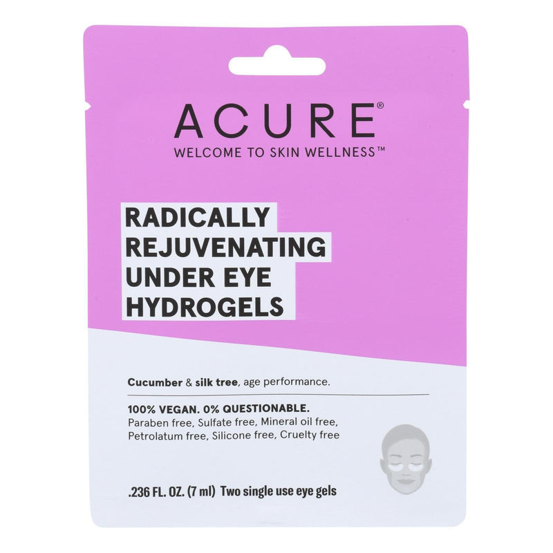 Acure - Under Eye Mask - Radically Rejuvenating Hydrogel - Case Of 12 - 1 Each - Orca Market