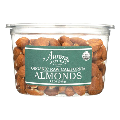 Aurora Natural Products - Organic Raw California Almonds - Case Of 12 - 9.5 Oz. - Orca Market