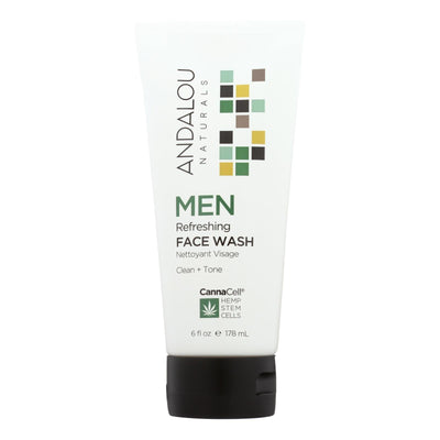 Andalou Naturals - Face Wash - Men's Refreshing - 6 Fl Oz. - Orca Market