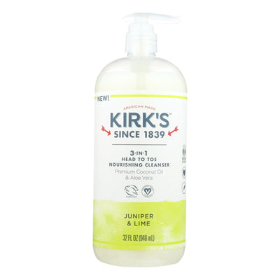 Kirk's Natural - 3-in-1 Cleanser Juniper Lime - 32 Fz - Orca Market