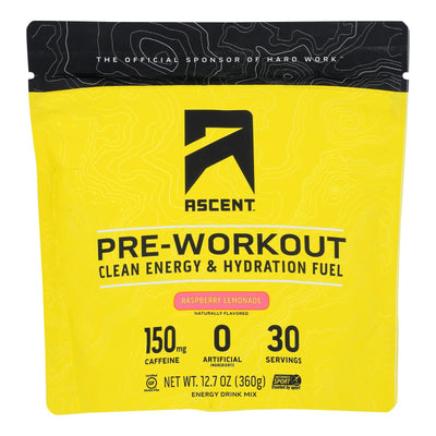 Ascent Native Fuel - Preworkout Raspberry Lemonade - 1 Each - 12.7 Oz - Orca Market