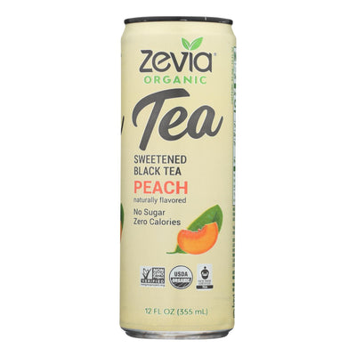 Zevia - Tea Black Peach - Case Of 12 - 12 Fz - Orca Market