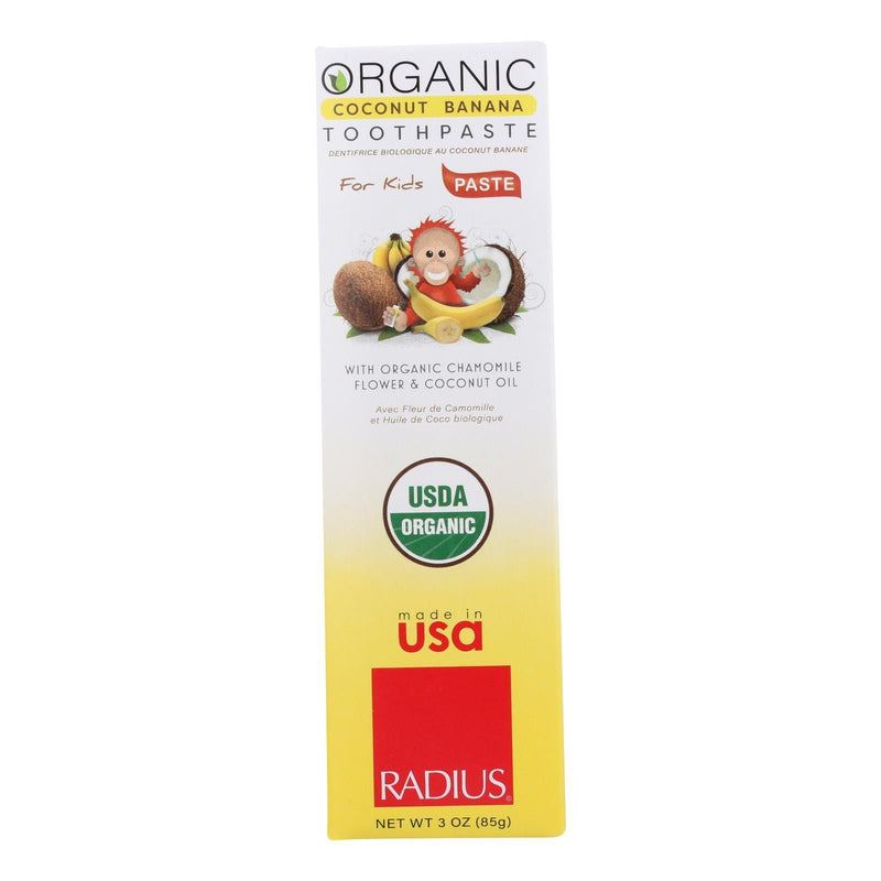 Radius Coconut Banana With Organic Chamomile Flower & Coconut Oil Toothpaste - 1 Each - 3 Oz - Orca Market