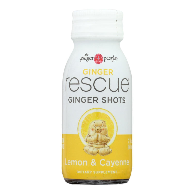 Ginger People - Ginger Shot Rescue Lemon Cynn - Case Of 12 - 2 Fz - Orca Market