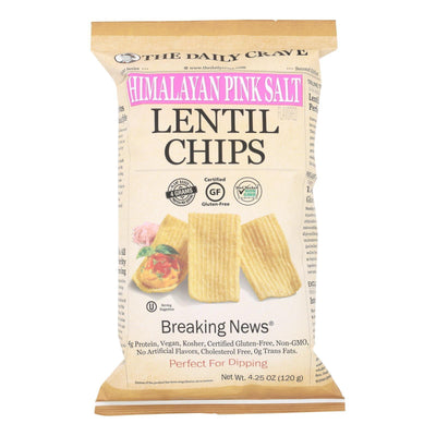 The Daily Crave - Lentil Chip Himln Pink Salt - Case Of 8 - 4.25 Oz - Orca Market