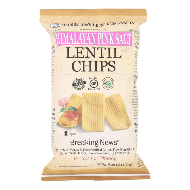 The Daily Crave - Lentil Chip Himln Pink Salt - Case Of 8 - 4.25 Oz - Orca Market