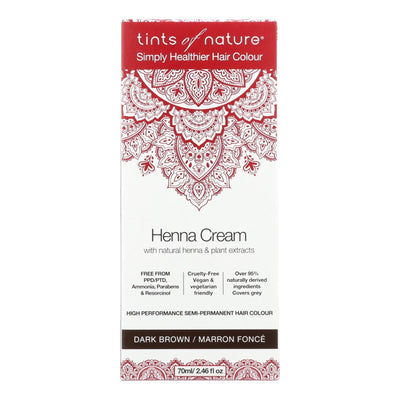 Tints Of Nature - Henna Cream Dark Brown - 2.46 Fz - Orca Market