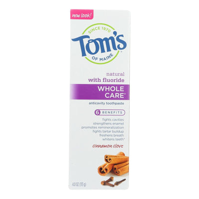 Tom's Of Maine - Tp Whole Care Cinnamn Clove - Case Of 6 - 4 Oz - Orca Market