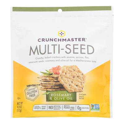 Crunchmaster - Multi Seed Cracker Rosemary Olive - Case Of 12 - 4 Oz - Orca Market