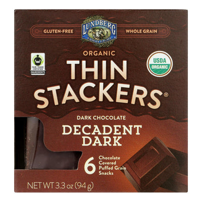 Lundberg Family Farms - Stackers Dark Chocolate - Case Of 6 - 3.3 Oz - Orca Market