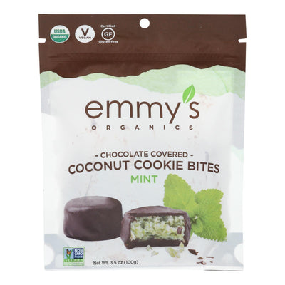 Emmy's Organics - Bites Chocolate Covered Mint - Case Of 6 - 3.5 Oz - Orca Market