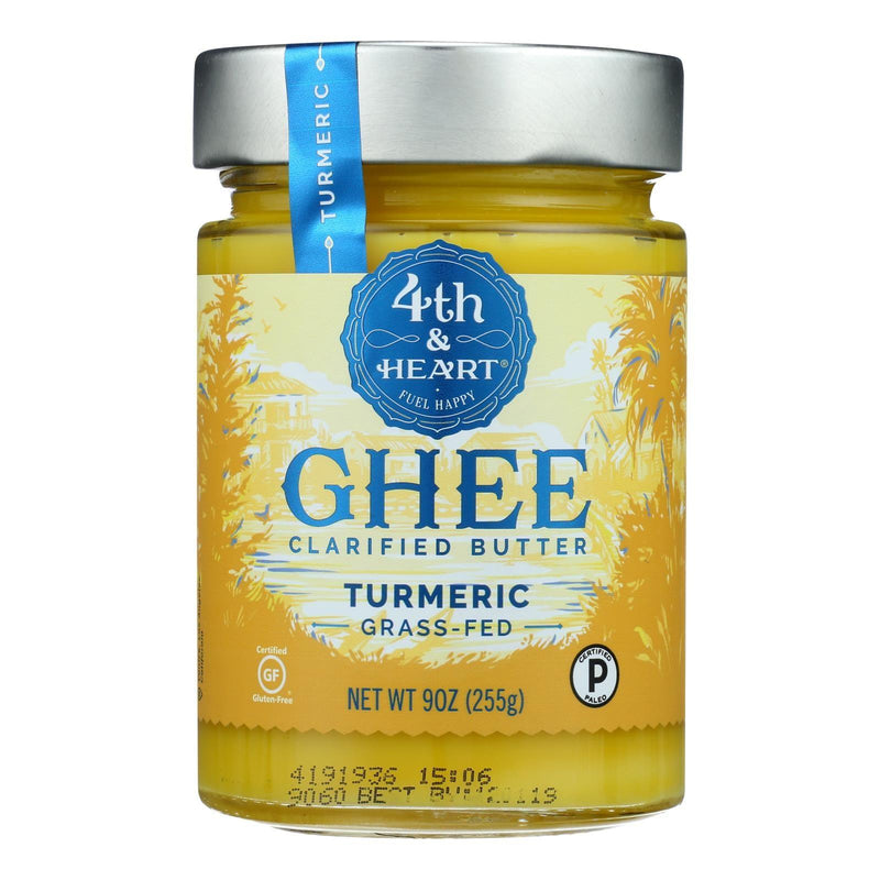 4th & Heart - Ghee - Turmeric Grass Fed - Case Of 6 - 9 Oz. - Orca Market