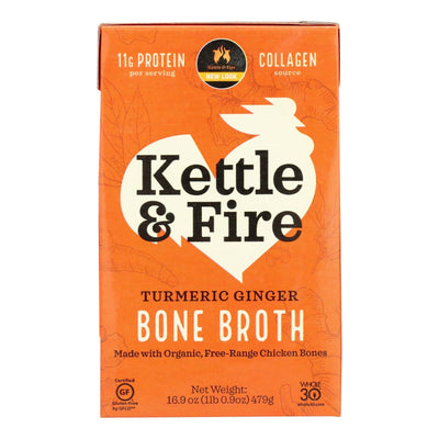 Kettle And Fire - Bone Broth Trmc Ginger Chicken - Case Of 6 - 16.9 Oz - Orca Market