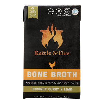 Kettle And Fire - Bone Broth Cnutcury/lime - Case Of 6 - 16.9 Oz - Orca Market