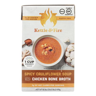 Kettle And Fire - Keto Soup Spicy Cauli/chkb - Case Of 6 - 16.9 Oz - Orca Market