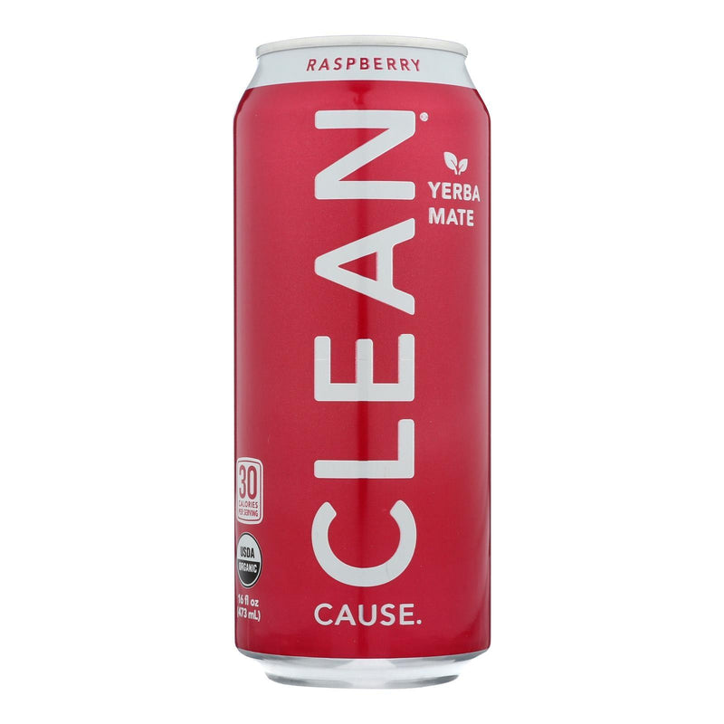 Clean Cause - Yerba Mate Raspberry - Case Of 12 - 16 Fz - Orca Market