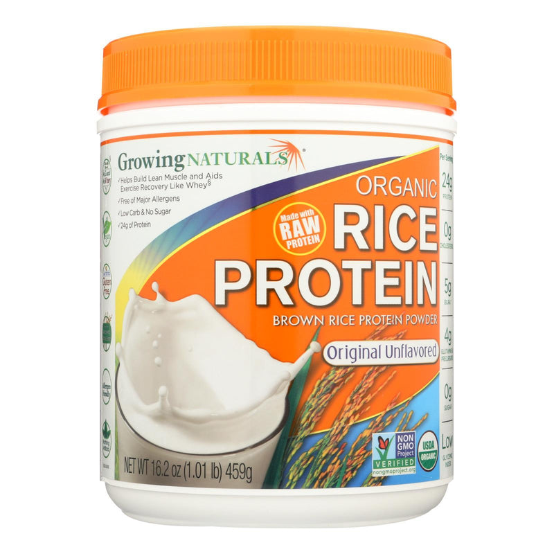 Growing Naturals - Rice Protein Powder Orignal - 1 Each - 16.19 Oz - Orca Market