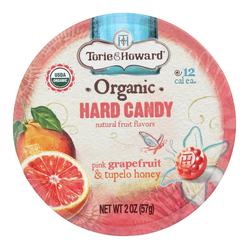 Torie And Howard Organic Hard Candy - Pink Grapefruit And Tupelo Honey - 2 Oz - Case Of 8 - Orca Market