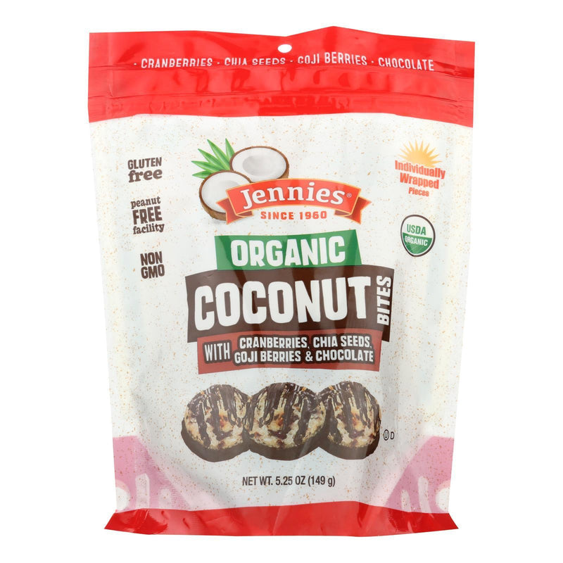 Jennies Coconut Bites - Organic - Cranberry Goji - Case Of 6 - 5.25 Oz - Orca Market