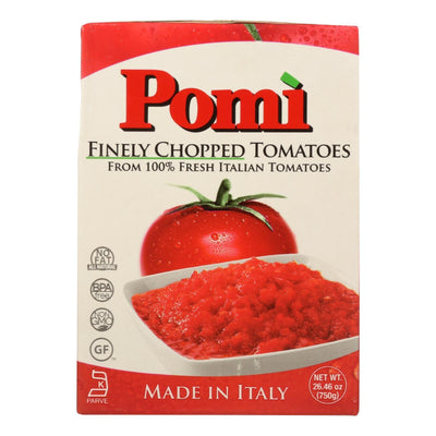 Pomi Tomatoes Chopped Tomatoes - Finely - Case Of 12 - 26.46 Oz. - Orca Market