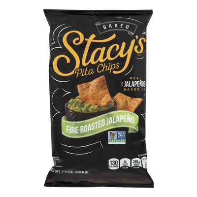 Stacy's Pita Chips Fire Roasted Jalapeno Pita Chips - Roasted Jalapeno - Case Of 12 - 7.33 Oz. - Orca Market