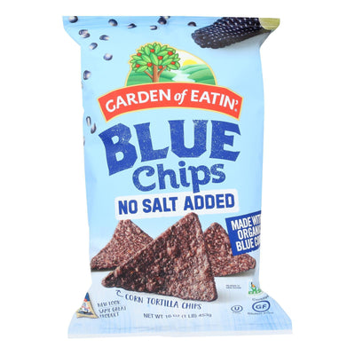 Garden Of Eatin' Blue Chips - Unsalted - Case Of 12 - 16 Oz - Orca Market