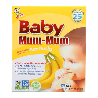 Hot Kid Baby Mum Rice Biscuit - Banana - Case Of 6 - 1.76 Oz. - Orca Market