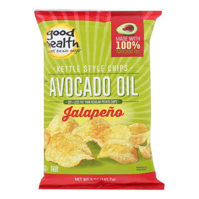 Good Health Kettle Chips - Avocado Oil Jalapeno - Case Of 12 - 5 Oz. - Orca Market