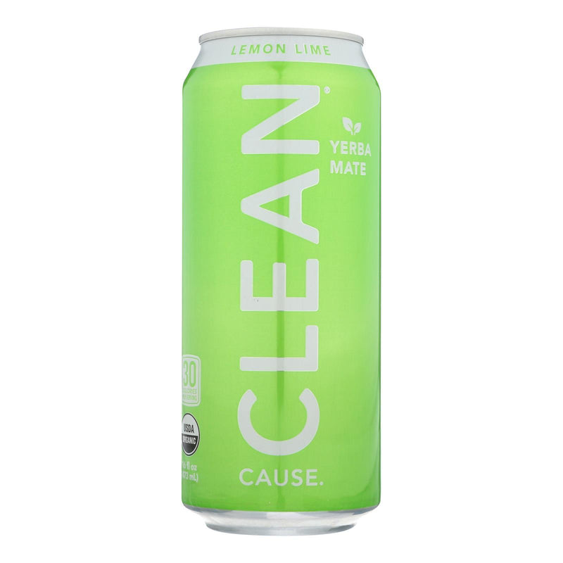 Clean Cause - Yerba Mate Lemon Lime Cln - Case Of 12 - 16 Fz - Orca Market