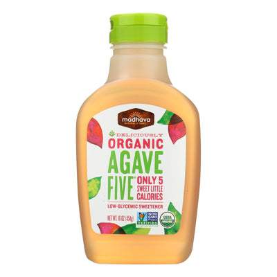 Madhava Honey Organic Agave Five Nectar - Case Of 6 - 16 Oz. - Orca Market