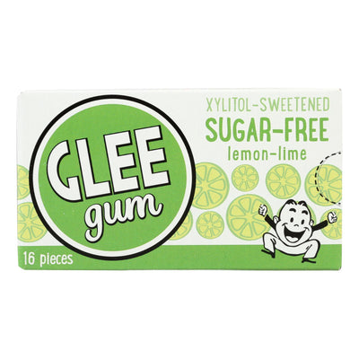 Glee Gum Chewing Gum - Lemon Lime - Sugar Free - Case Of 12 - 16 Pieces - Orca Market