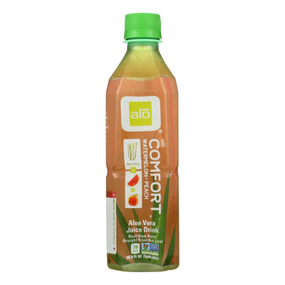 Alo Original Comfort Aloe Vera Juice Drink - Watermelon And Peach - Case Of 12 - 16.9 Fl Oz. - Orca Market