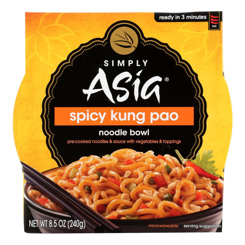 Simply Asia Noodle Bowl - Spicy Kung Pao - Case Of 6 - 8.5 Oz. - Orca Market