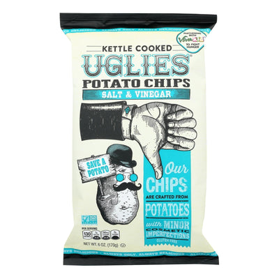 Diffenbach's Ugly Snacks Salt And Vinegar Kettle Cooked Chips - Case Of 12 - 6 Oz - Orca Market