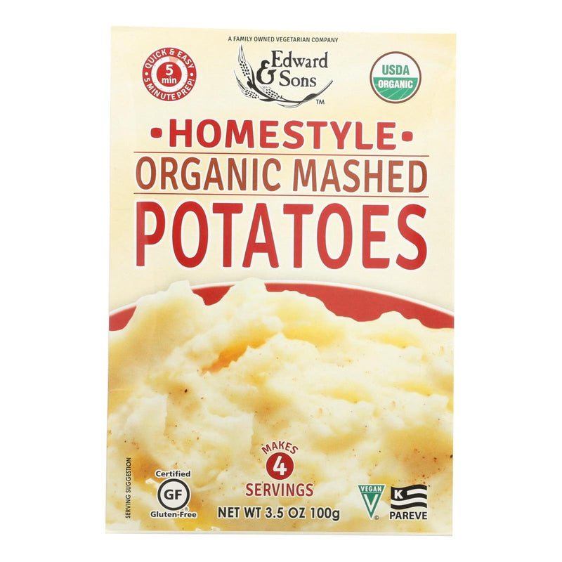 Edward And Sons Organic Mashed Potatoes - Home Style - Case Of 6 - 3.5 Oz. - Orca Market