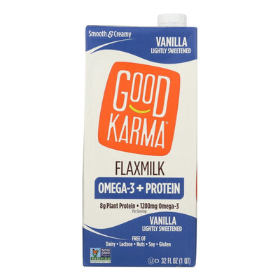 Good Karma Flax Milk - Protein - Vanilla - Case Of 6 - 32 Fl Oz - Orca Market