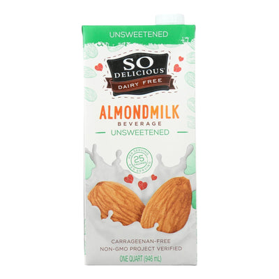 So Delicious Dairy Free Almond Milk Beverage -unsweetened - Case Of 6 - 32 Fl Oz - Orca Market