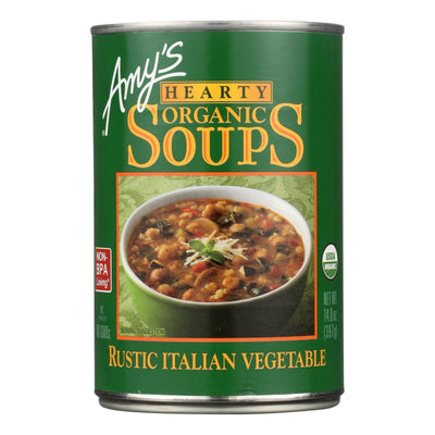 Amy's - Organic Soup - Vegetarian Hearty Italian - Case Of 12 - 14 Oz - Orca Market