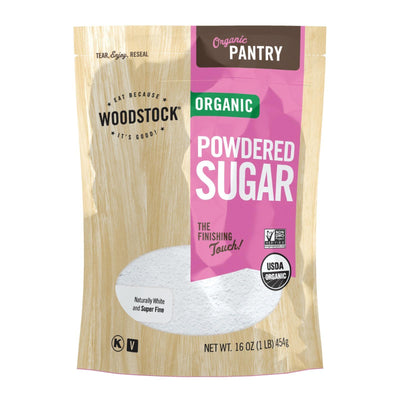 Woodstock Organic Powdered Sugar - Case Of 12 - 16 Oz - Orca Market