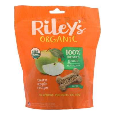 Riley's Organics Organic Dog Treats, Apple Recipe, Large - Case Of 6 - 5 Oz - Orca Market