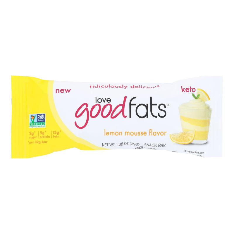 Love Good Fats - Bar Lemon Mousse - Case Of 12 - 1.38 Oz - Orca Market